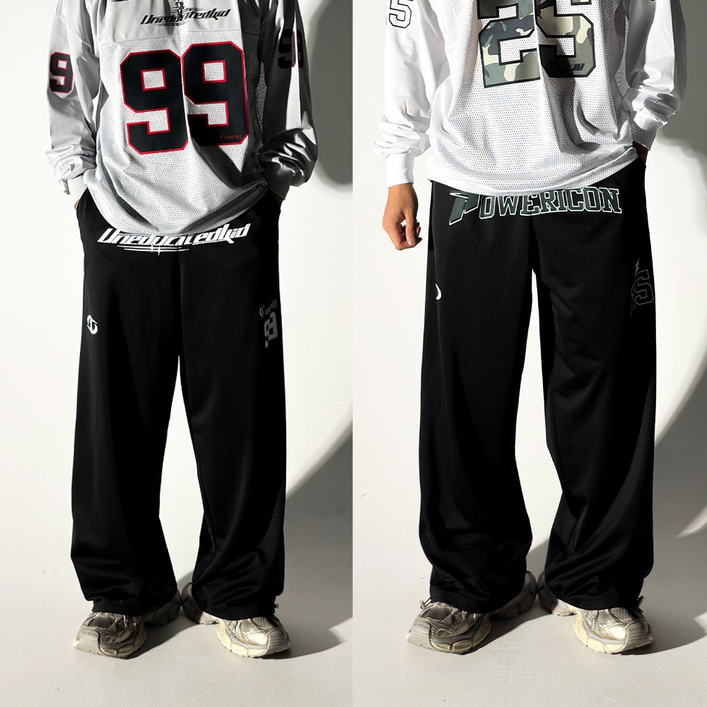 넘버 저지 와이드 팬츠 빅사이즈 짐웨어 남자 트레이닝 스트링 밴딩 긴바지 43,890원
