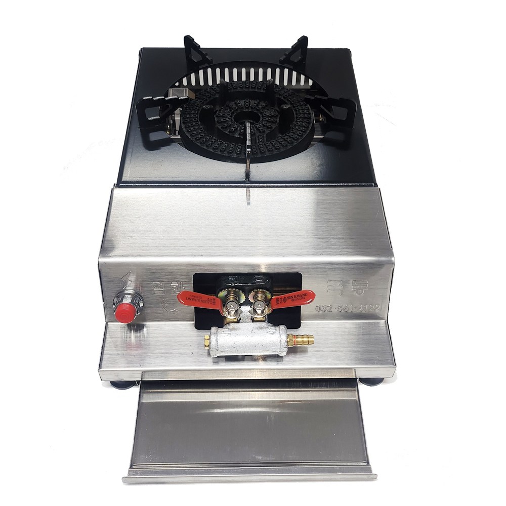 극동주공 쌍형렌지 1구 주물 쌍관버너 업소용/야외용 고화력 가스레인지 120,000원