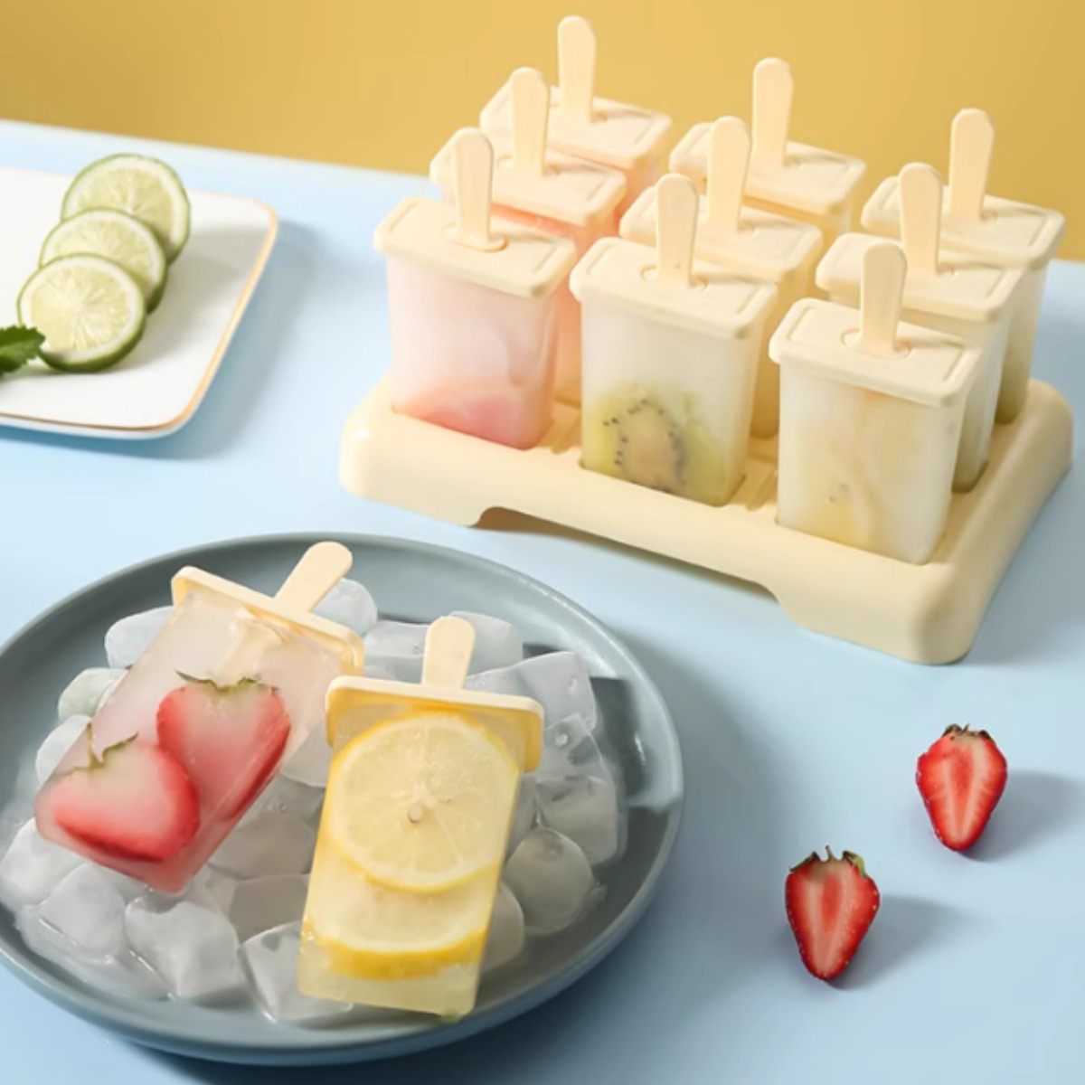 데일리업 9구 대용량 아이스크림틀 몰드 DIY, 1세트, 베이지 11,100원