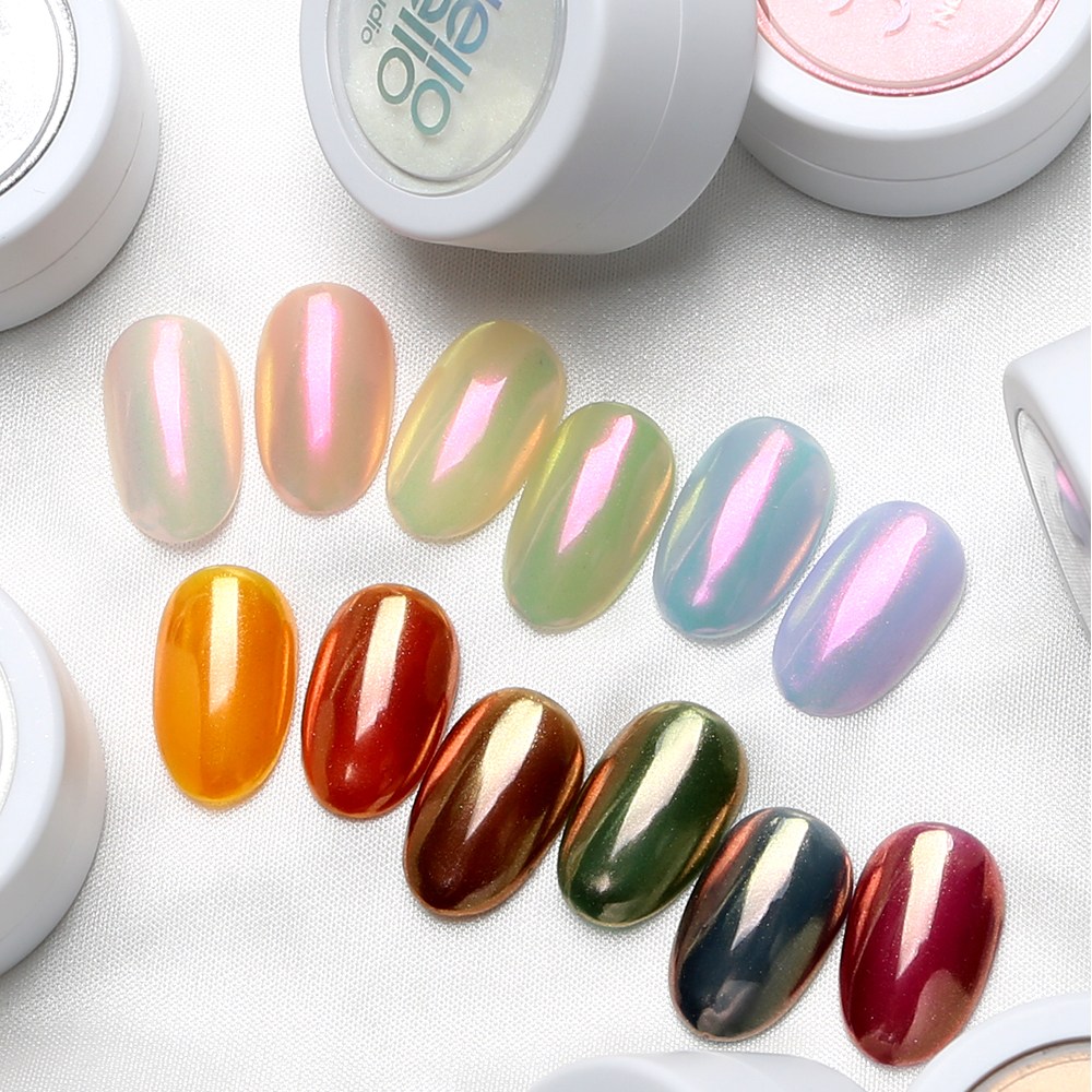 젤로젤로 젤네일 아트 엣지빔 미러 파우더 글리터 + 브러쉬 세트 11,900원