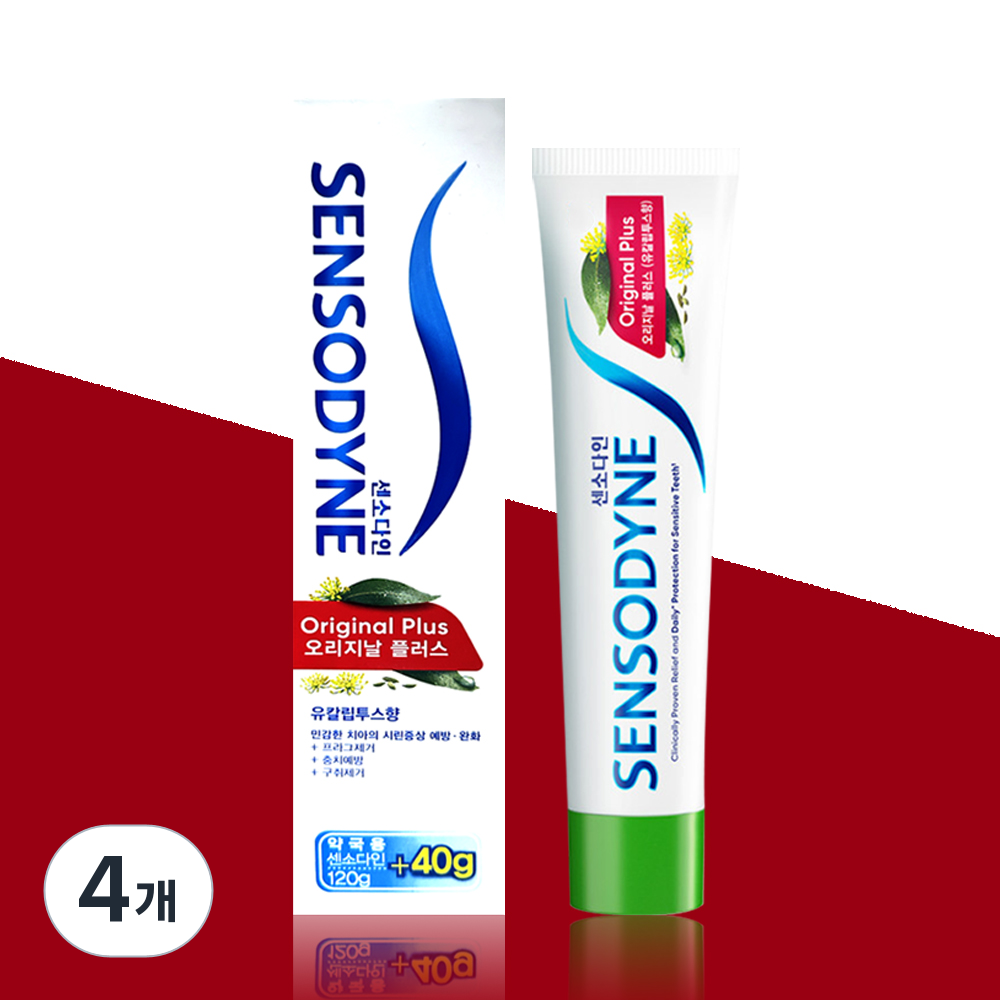 센소다인 오리지날 플러스 약국용 대용량 민감성 시린이, 160g, 4개 30,000원