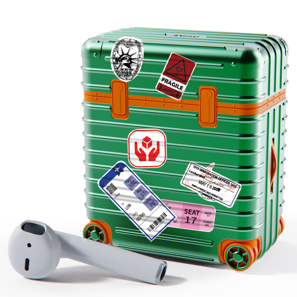 미아크 에어팟 캐리어 케이스 + 스티커 3종 세트 17,950원