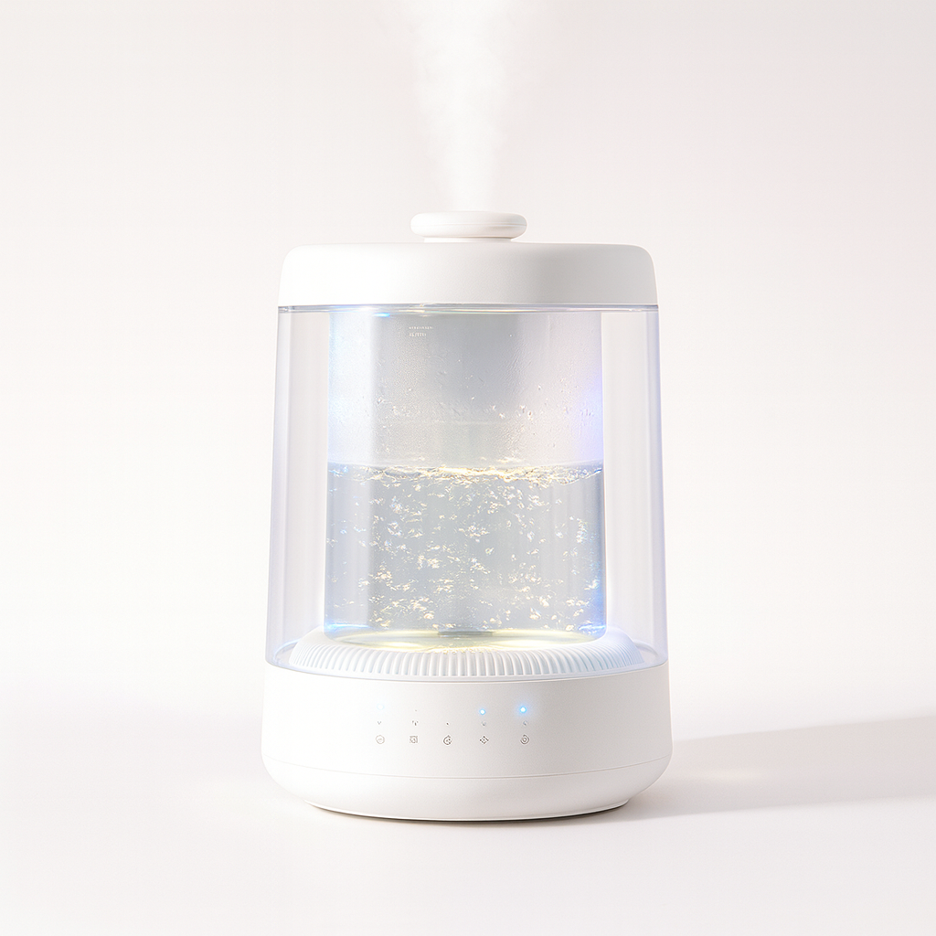 가열식 가습기 저소음 물멍 대용량 글라스 가습기 4L, 화이트, 040 78,000원