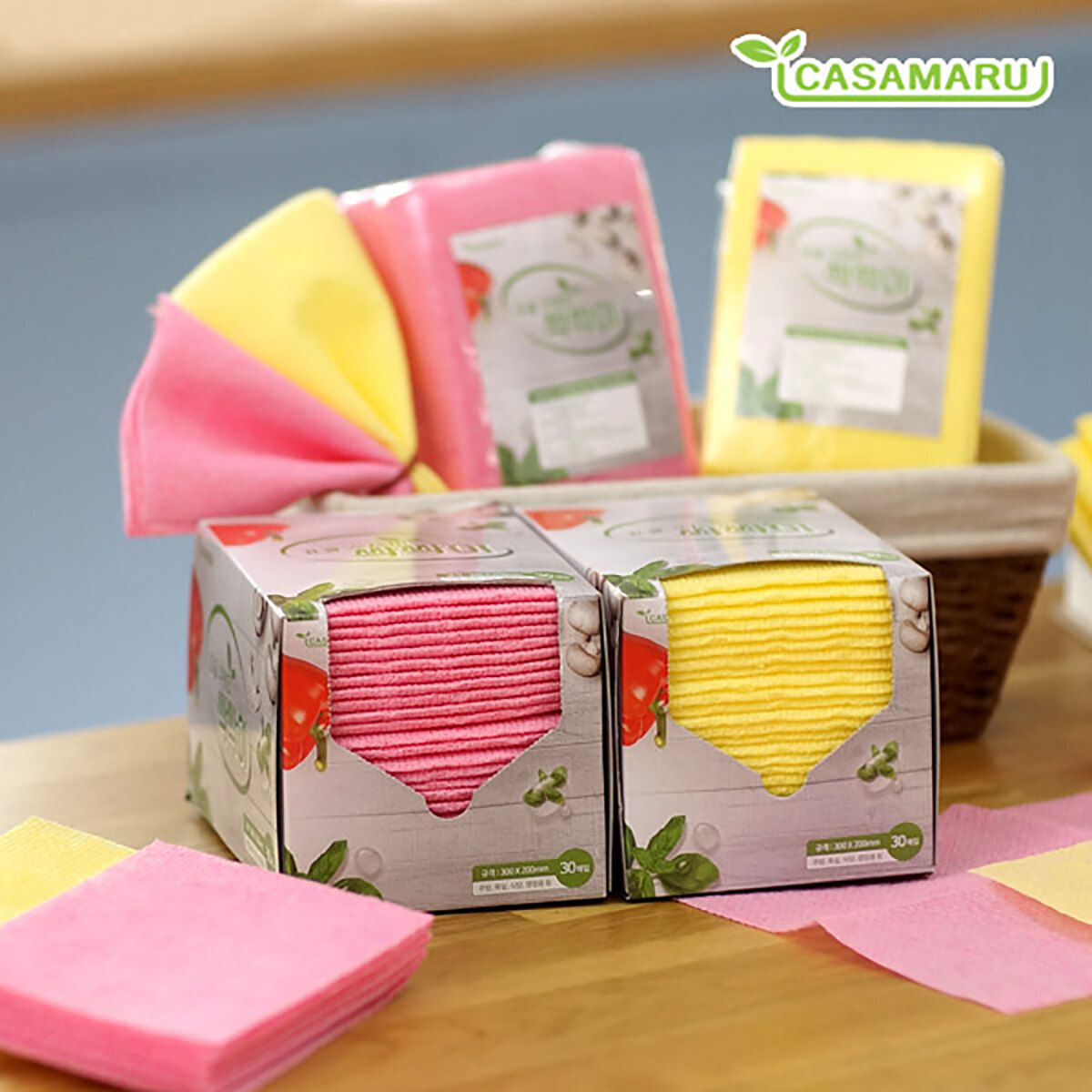 [까사마루]요술 수세미 싹싹이 1+1세트(수세미 360매+무료체험 5매+항균행주 6매) 30,100원