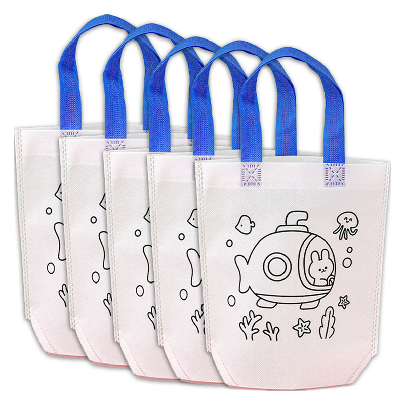 마다꾸미 부직포 가방 DIY 컬러링 꾸미기 색칠가방 방콕놀이, 잠수함, 5개 9,600원