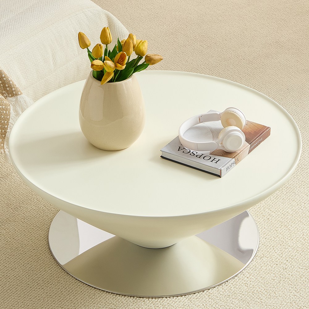 Hazoae 디자인 거실테이블 쇼파 테이블로 활용 가능한 티테이블 글라스파이버와 스테인리스 소재의 커피테이블 신혼집 원룸 홈카페 추천 300,000원