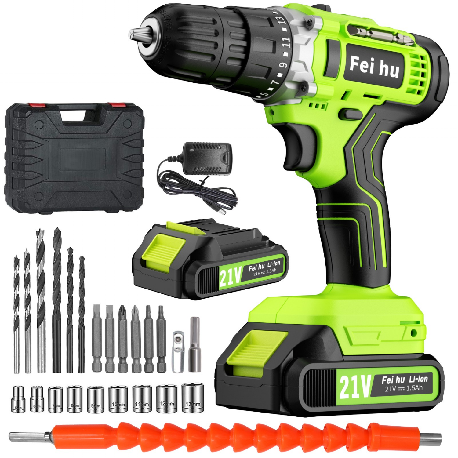 21V 무선 전동드릴 강력 빅토크 다용도 드라이버 가정용 리튬이온배터리 공구세트, 1개 59,830원