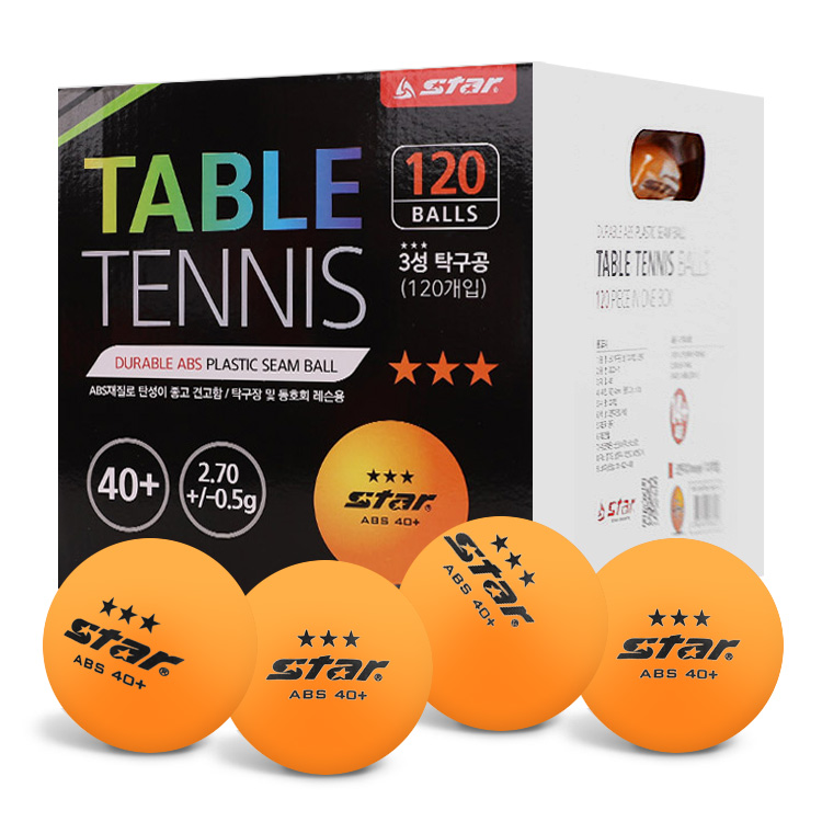 스타스포츠 3성 타구공 ABS 40+ 연습용 플라스틱 탁구공 GB220-11 19,850원