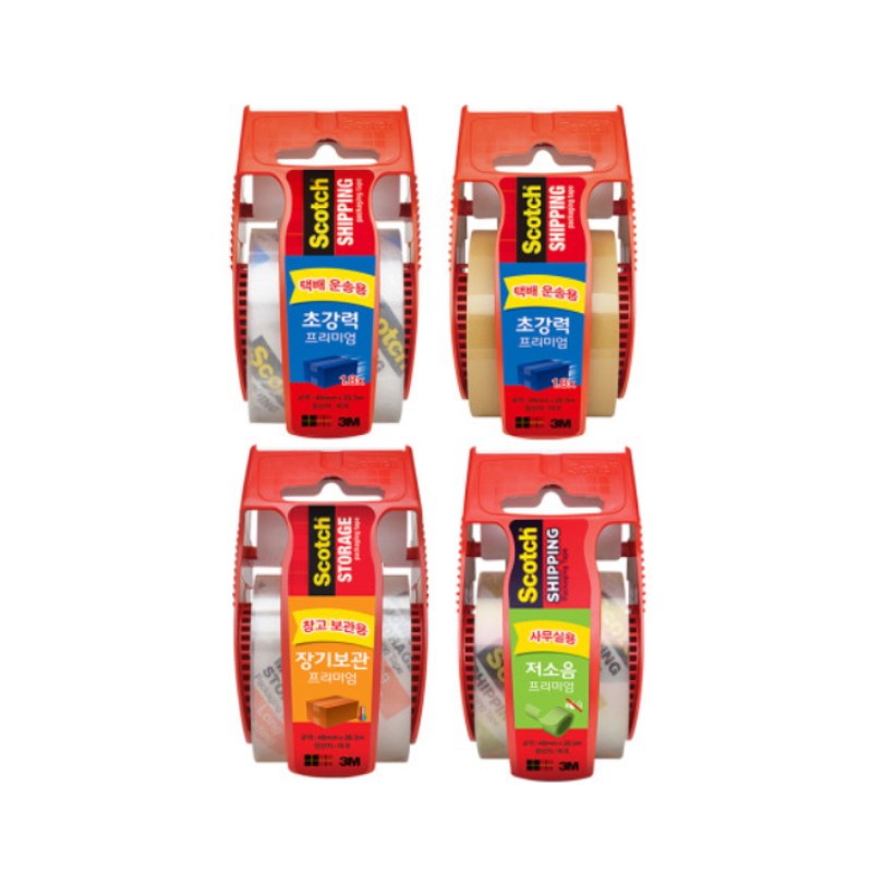 3M 스카치 프리미엄 포장용 테이프 / 48mm x 20M / 디스펜서포함 포장테이프 박스테이프 저소음테이프 사무실테이프 택배테이프 보관용테이프 6,610원