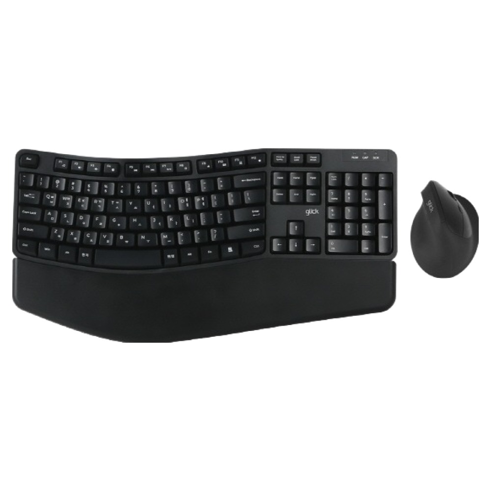 지클릭커 오피스프로 에르고M EMK100 PLUS 인체공학 무선 키보드 마우스 세트, 블랙, G-CLICKER OFFICEPRO EMK100 PLUS 인체공학 무선 키보드 마우스 세트, 인체공학 39,800원