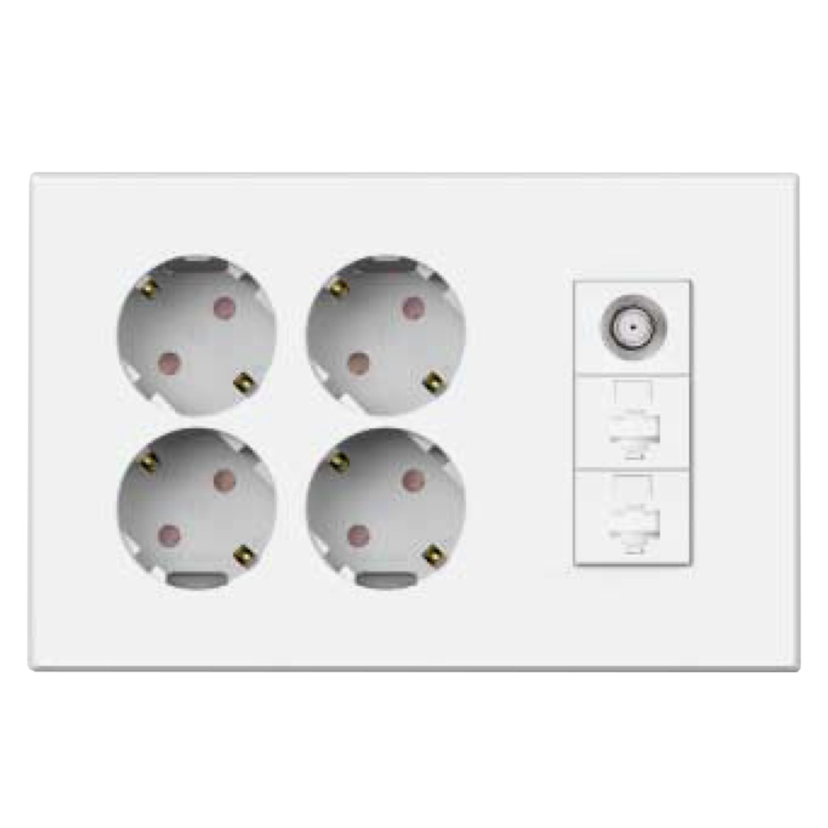 태성전기 틸인스 화이트 4구 콘센트 + TV 2방 + 8p 2구 11,830원