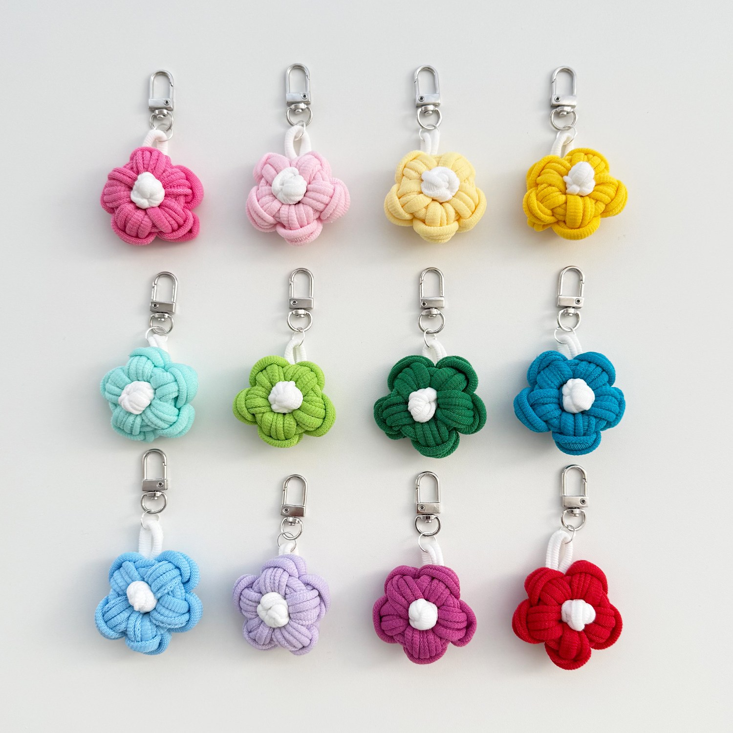 양말목 꽃 키링 만들기 세트 12가지 색상 업사이클 DIY 공예 키트 1,600원