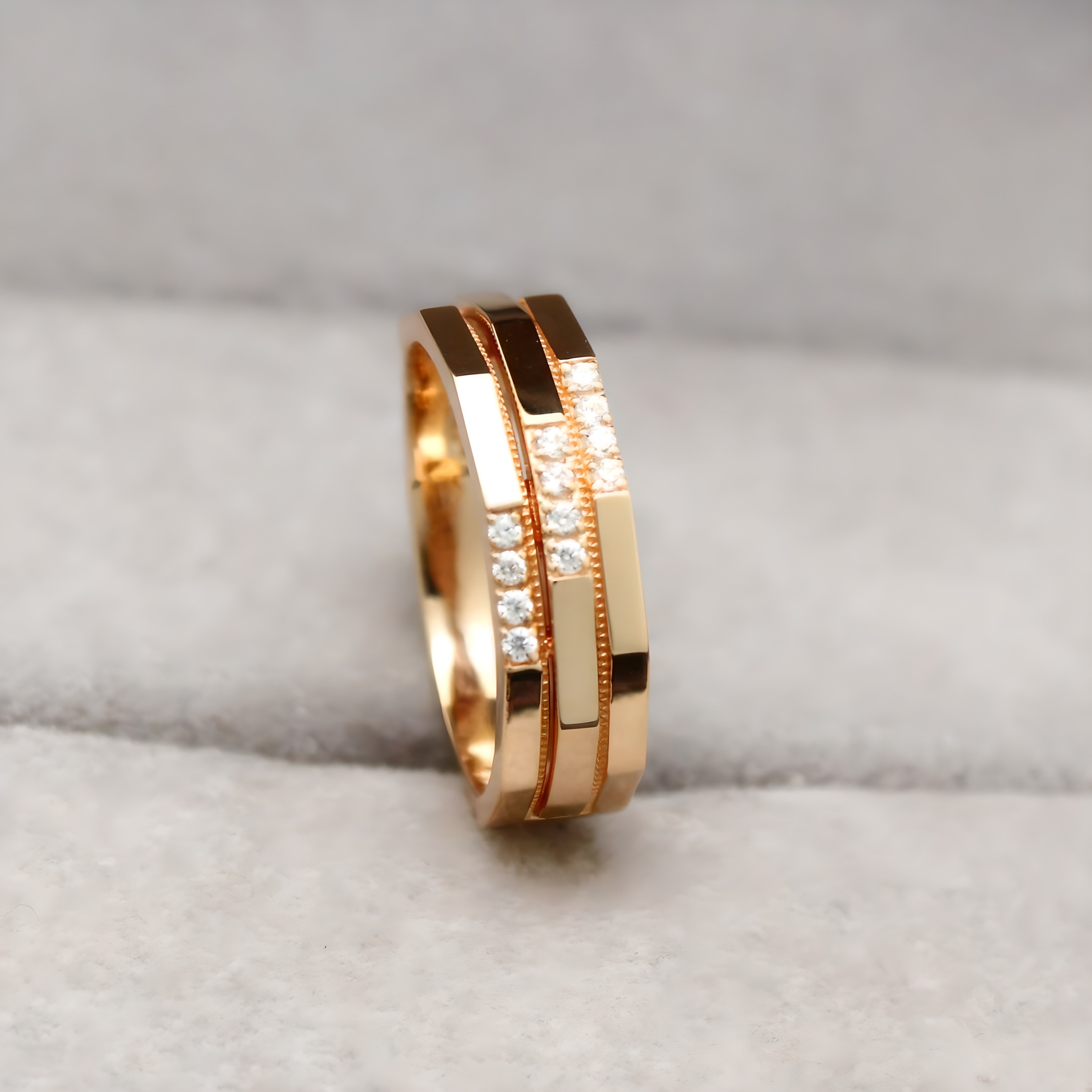 14k 18k 로즈골드 반지 패션반지 럭셔리 커플링 (R197) 680,020원