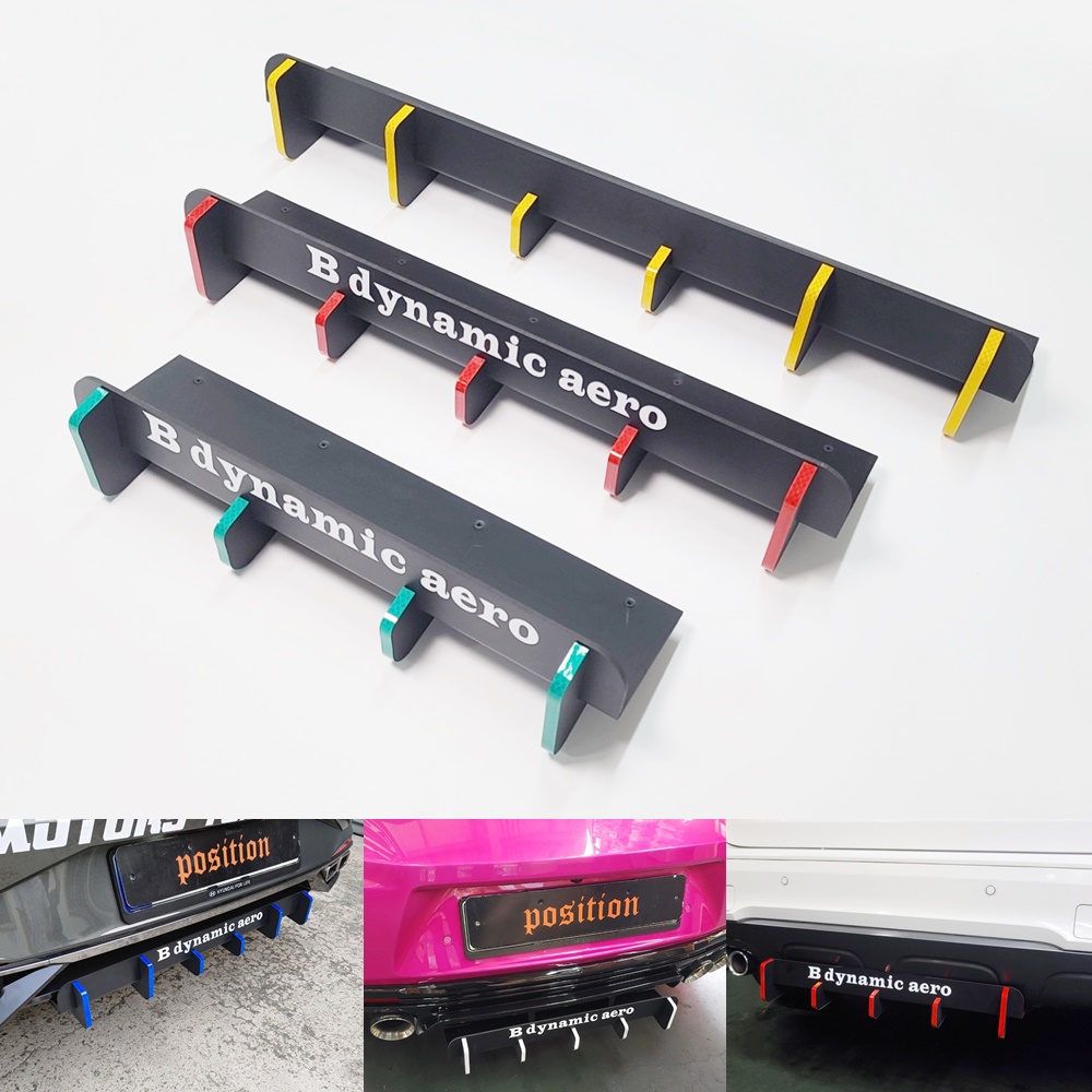 B dynamic aero 리어 디퓨져 리어 립댐 카나드윙 에어로 윙 공용리어디퓨져 라인테이프 데칼스티커 디퓨져 바디킷 프론트댐 킷, 리어디퓨져대형80cm(블루라인1.5m+네임스티커) 74,000원
