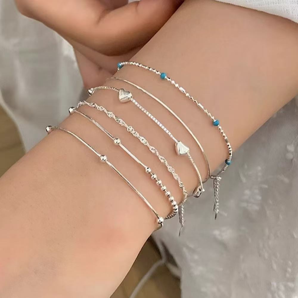 여리여리 심플 디자인 데일리 6종 은 팔찌 22,060원