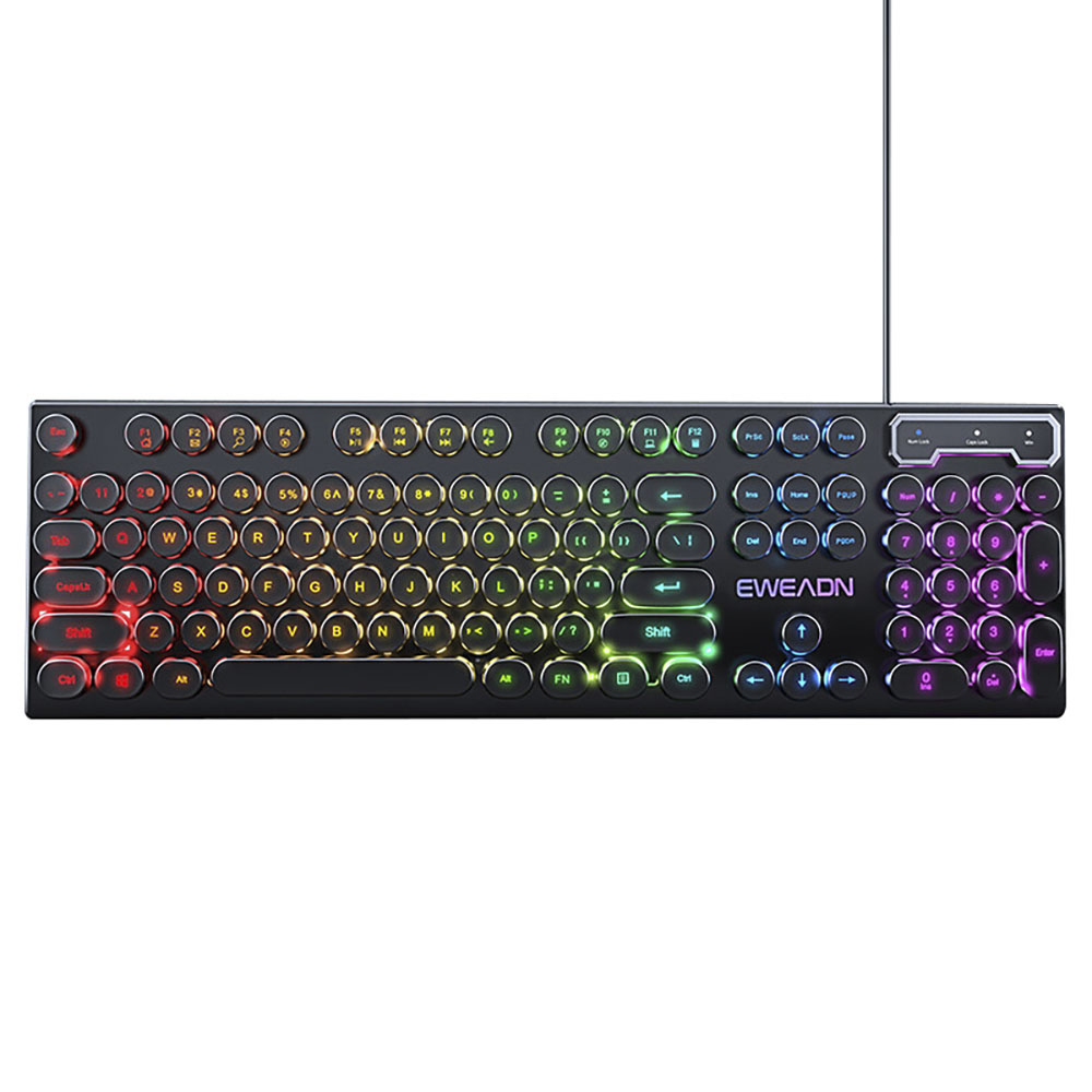Eweadn 기계식 유선 게이밍 키보드 사일런트 펑크 레인보우 백라이트 버전 11,560원