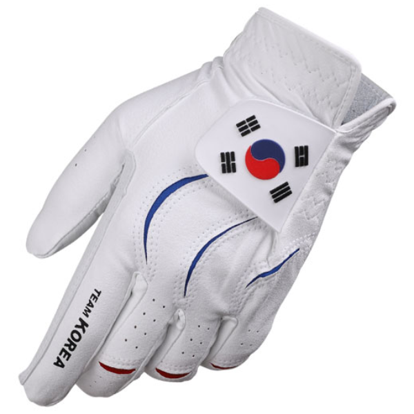 [어베이브] 팀코리아 태극기 국가대표 콤비양피 골프장갑, 화이트, 1개 8,900원