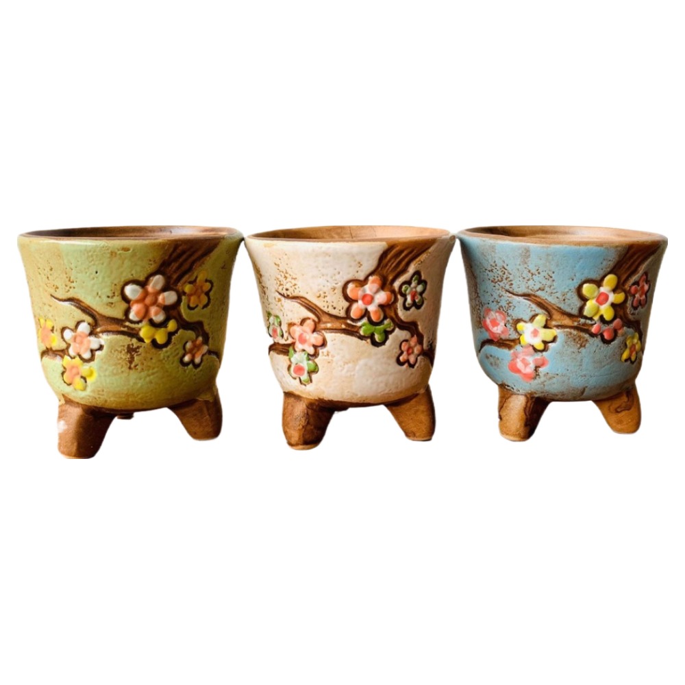 모노로지스 손으로 그린 다육식물 화분 꽃무닉 3종 세트 15,000원