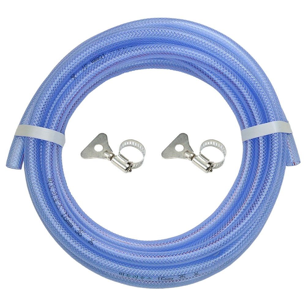 빅토리 무독성 편사(실)호스 내경25mm 5M+스텐밴드 2개 포함/편사호스 목장호스 에어컨호스 수평호스 씽크호스 세탁기호스 16,000원