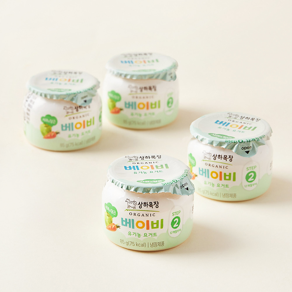 상하목장 베이비 유기농 요거트 사과당근 4,300원
