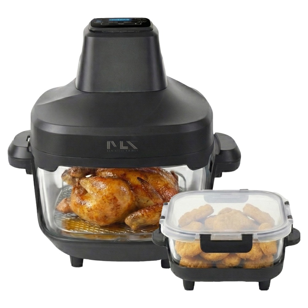 미라스 분리형 듀얼바스켓 글라스 대용량 에어프라이어 4.5L + 1.2L, 블랙, MS-4015PC 129,000원