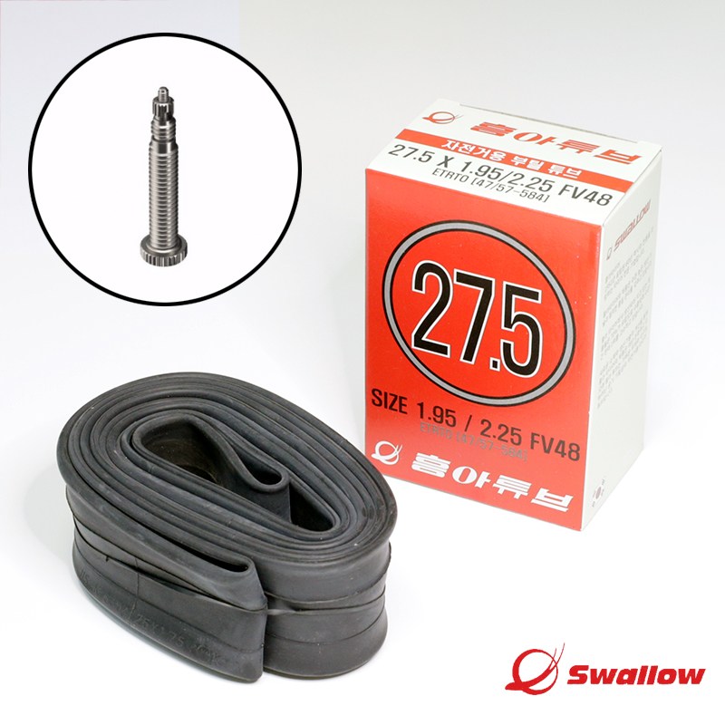 흥아 MTB 자전거 프레스타 튜브 27.5x1.95/2.25 FV 48mm 4,860원