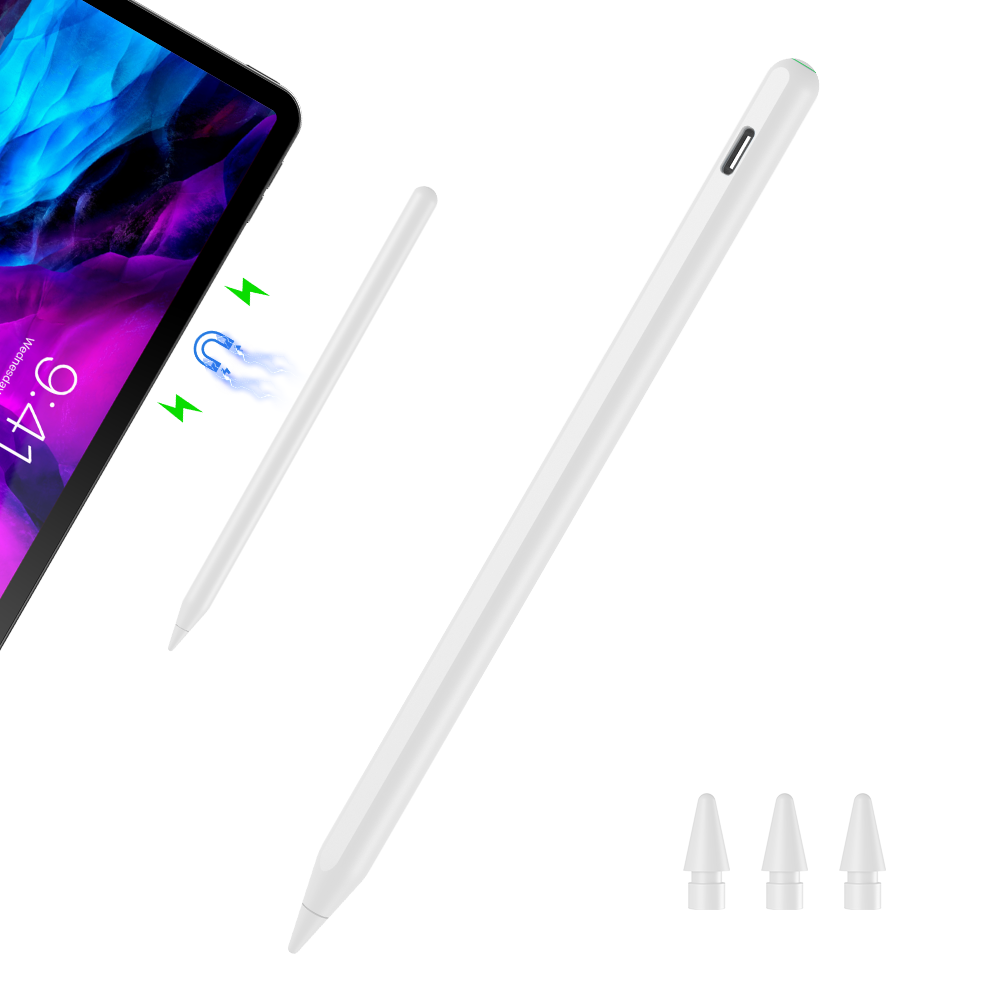 JAMJAKE 아이패드 호환 스타일러스 펜슬 스마트 터치펜 초미세 펜촉 2가지 충전 방식 자석 충전 + USB-C 충전 P10 18,900원