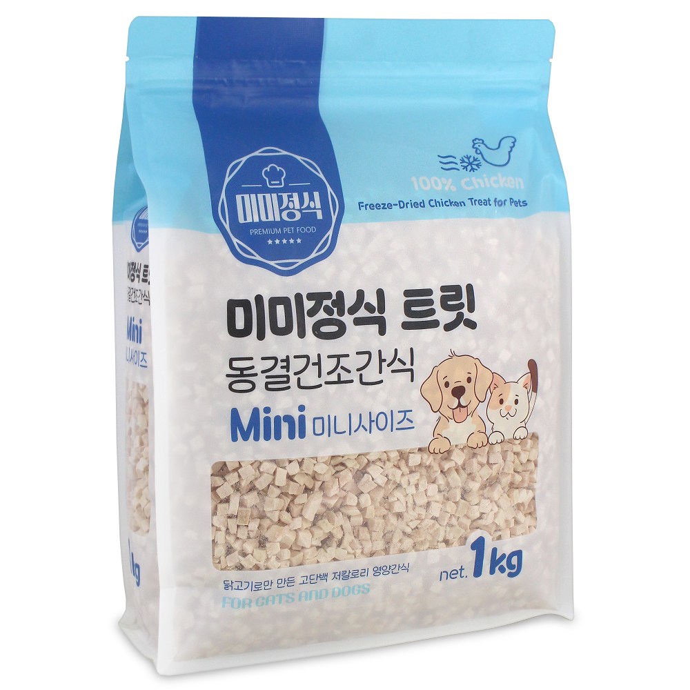 미미정식 동결건조 미니트릿 반려간식, 1kg, 1개 22,700원