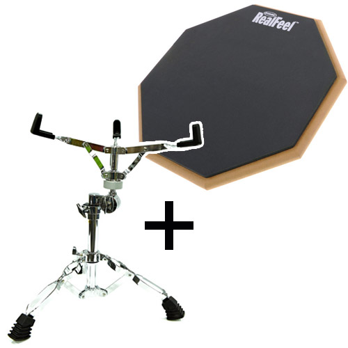 [Evans] Real Feel RF-12G+JB-S-2C 12인치 단면 고무연습패드+스네어 스탠드 포함 120,000원