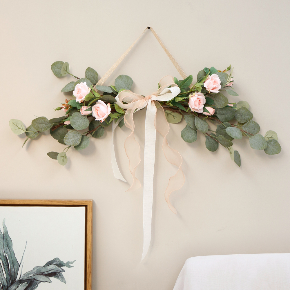 morningscent 장미 가랜드 리스, 연핑크 18,900원