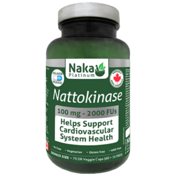 나카 캐나다 서방형 나토키나제 100mg 2000FUs 75 베지캡슐 하루 한 알 정품 직구 Nattokinase Naka Canada 47,900원