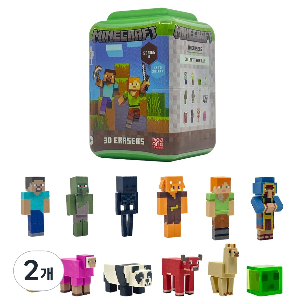 마인크래프트 캐릭터 3D 지우개 S2, 랜덤발송, 2개 13,040원