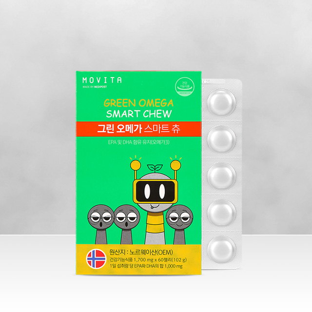 [본사]모비타 키즈 식물성 그린오메가3 스마트 츄 구미 60젤리 169,000원