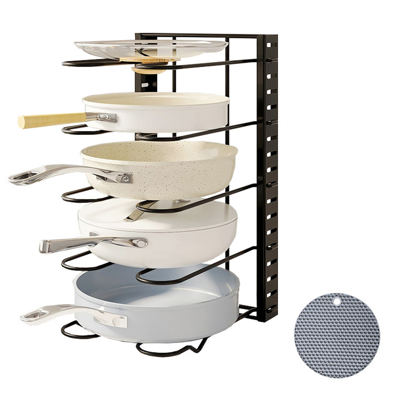 엠디유마켓 프리미엄 높이 조절 후라이팬 정리대 + 냄비받침대 세트 15,680원