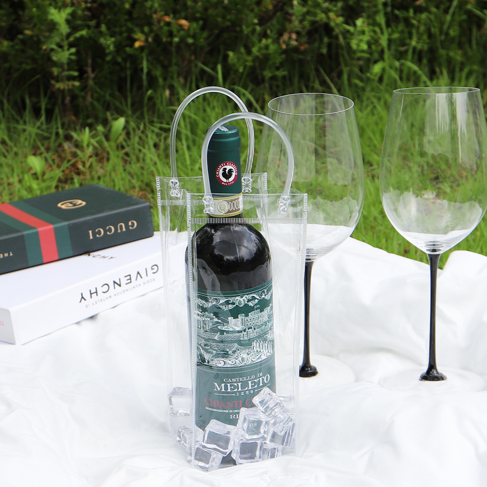 와인 쇼핑백 비닐백 피크닉 투명백 590원