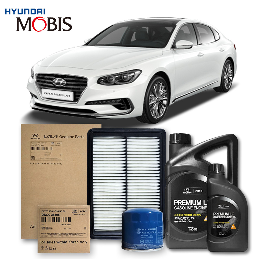 그랜저 IG 2.4 가솔린 16-19년식 순정엔진오일 3종세트, 5L, 1개 110,890원