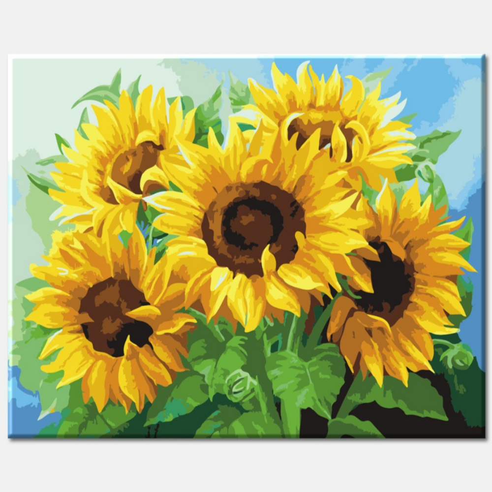 모모픽스페인팅 DIY명화그리기 60x75cm, WK06 해바라기 다섯 송이 35,500원