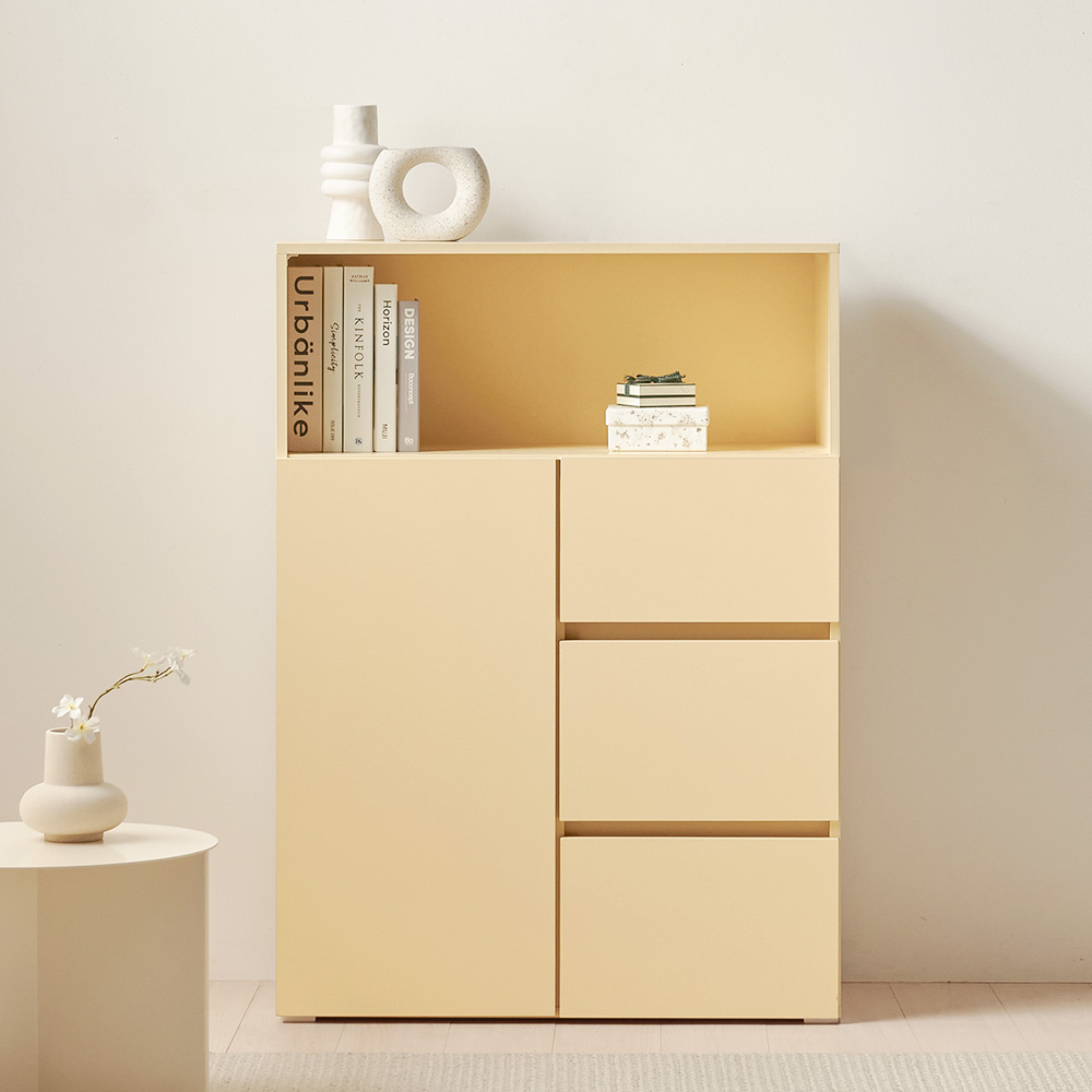 룸앤디 모노 더높은 서랍수납장 800 상부오픈형 E0등급LPM 다용도 슬림 서랍장 129,000원