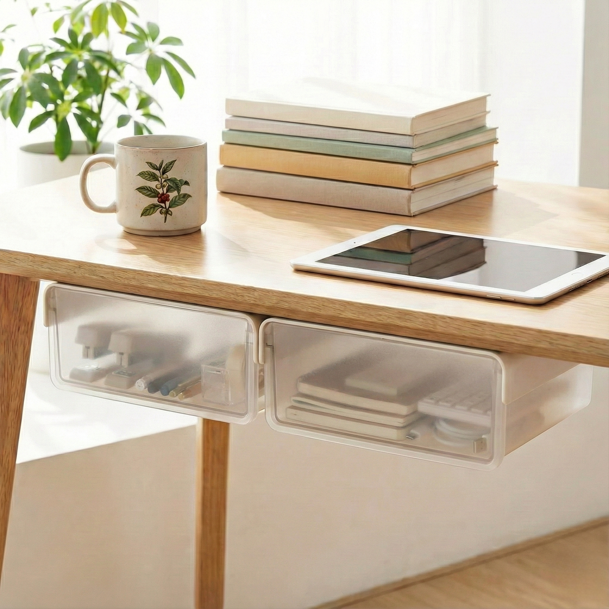 플래틱 틈새 깔끔 정리 부착식 반투명 히든 서랍 2p, 화이트 13,700원