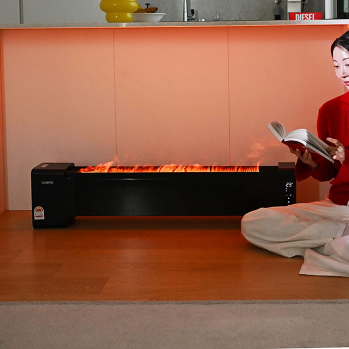 쿠오레 가습기능 PTC 전기히터 CH-LH20B 불멍 스토브 난방기 난로 가정용 온열기 사무실 거실, 단품 249,000원