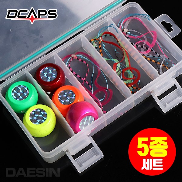 캡스 유동식 타이라바 5종세트A 참돔타이라바 헤드 스커트 루어/플라이훅 20,000원