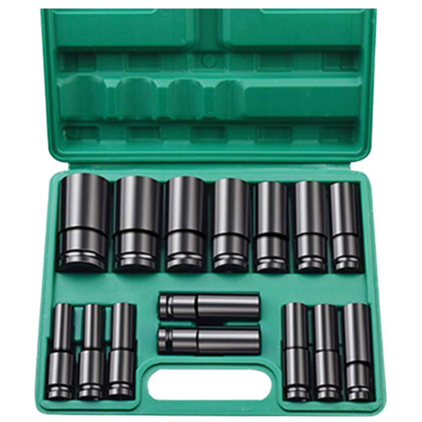임팩 소켓 육각 세트 15PCS 롱소켓 1/2인치 8~32mm 복스알 보관케이스 롱복스, 1세트 22,000원