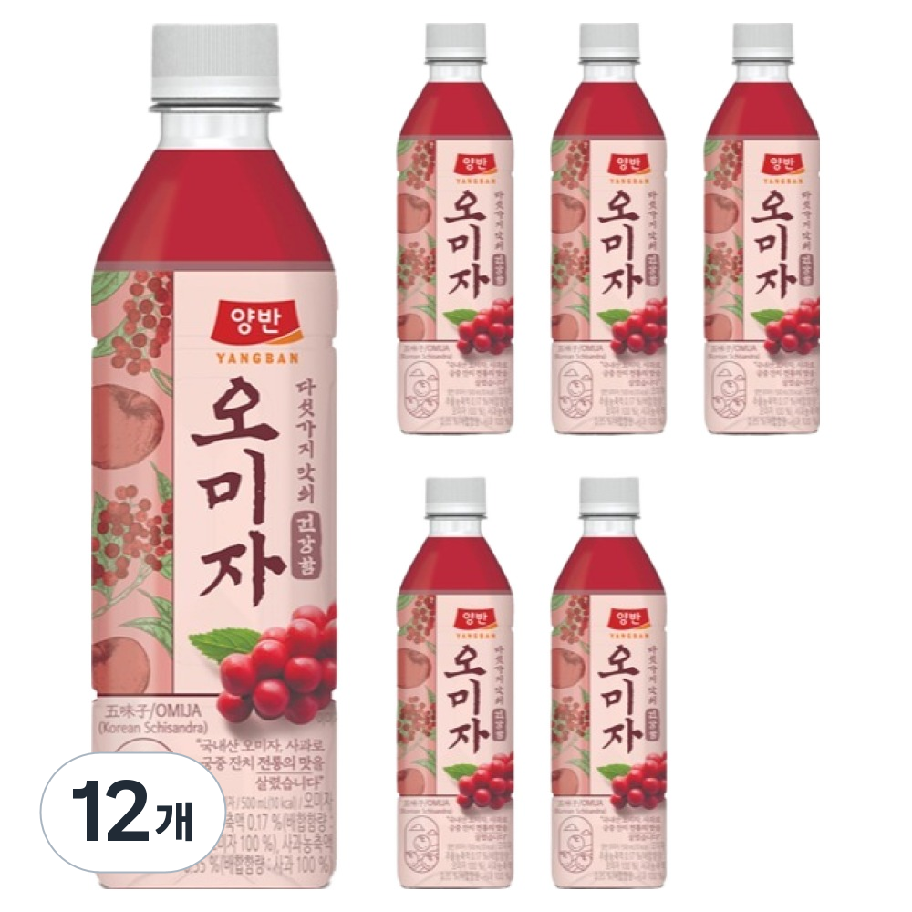 양반 오미자 음료, 500ml, 12개 9,800원