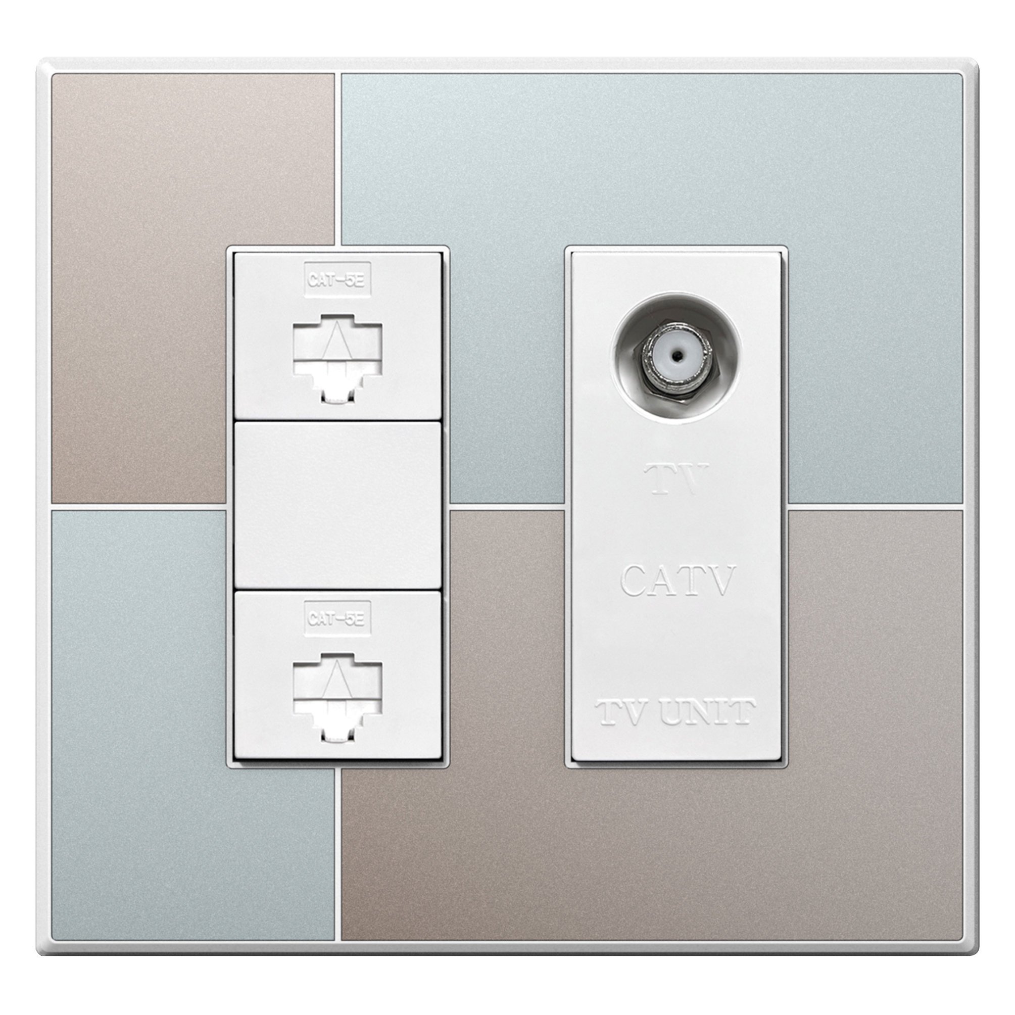 틸인스 갤러리 RJ45 2구 CATV 유니트 2방 통신 배선기구 베이지민트 + 화이트 23,970원