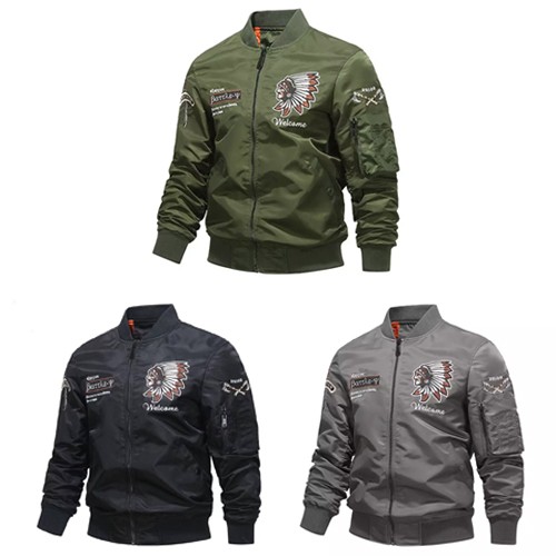 기사미 항공점퍼, 밀리터리 존재감패치 아웃도어자켓 나일론소재 CJ00253 그린,블랙,그레이 3종 중 택 1 68,600원