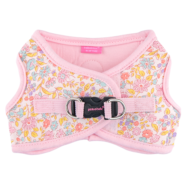 핑카홀릭 강아지 아이온 플라워 안전한 버클 조끼형 하네스 HB7918, 라이트핑크, 1개 24,000원