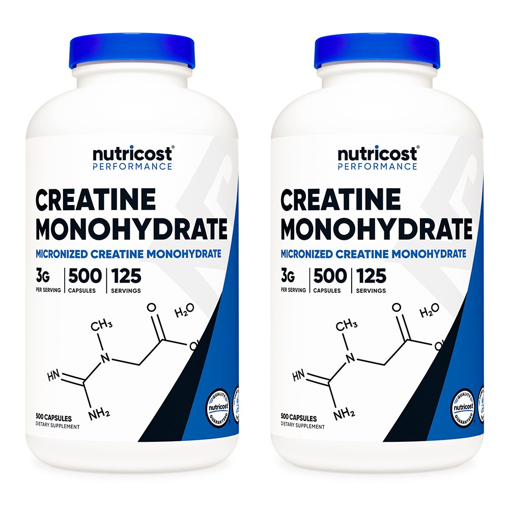 뉴트리코스트 크레아틴 모노하이드레이트 750mg 500캡슐 2병, 2개, 500정 69,800원