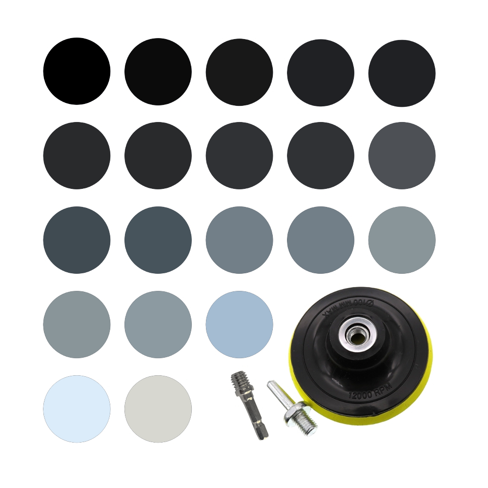 4인치 100mm 60~7000방 원형 사포 20종류 샌딩 패드 세트 11,000원