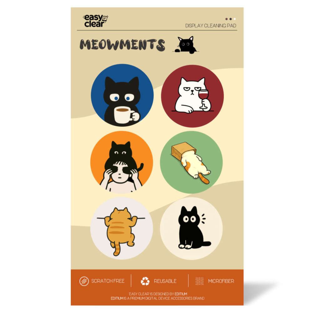 이지클리어 휴대폰 극세사 액정클리너 6개입, 1개, Meowments 18,000원