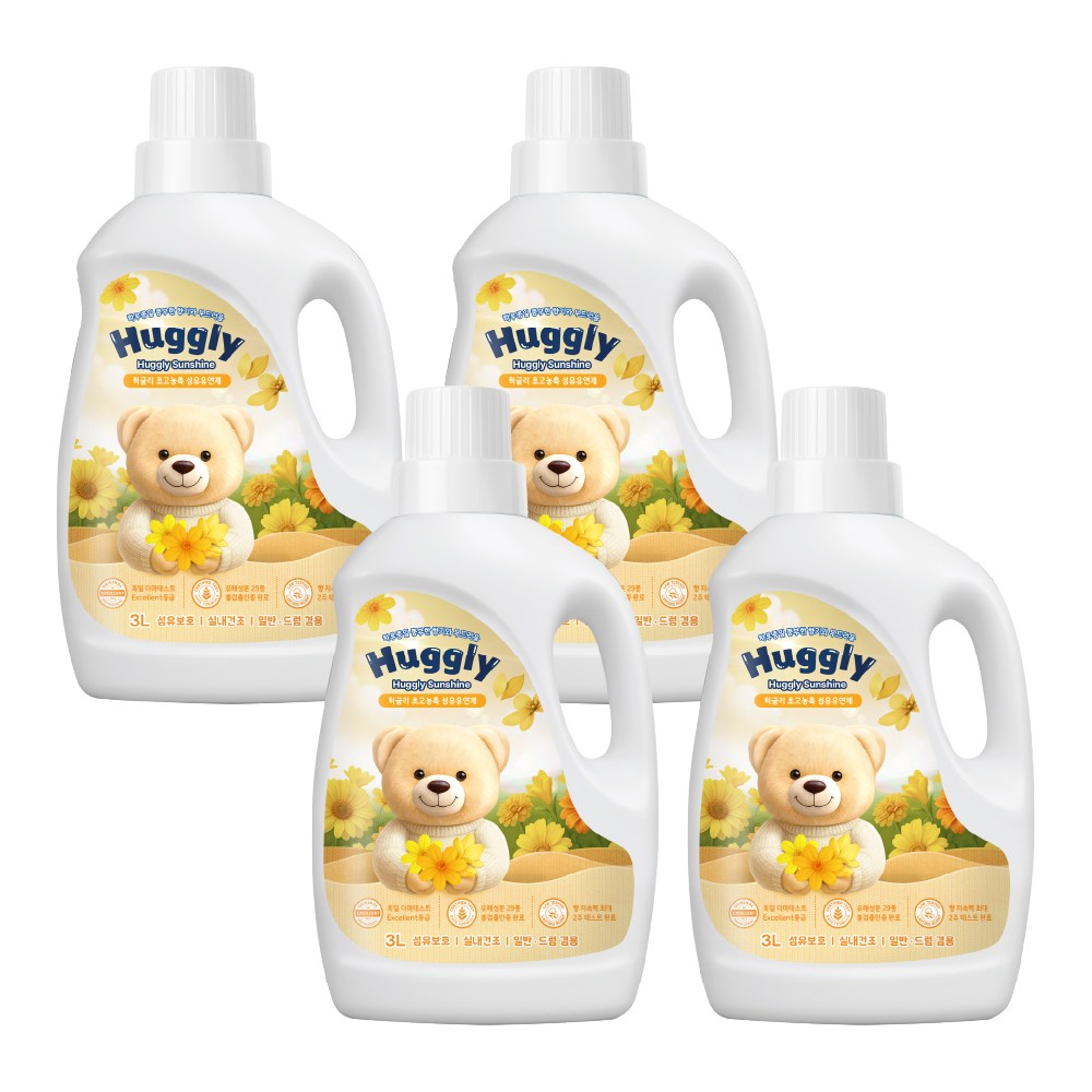 허글리 초고농축 섬유유연제 허글리선샤인, 4개, 3L 41,720원